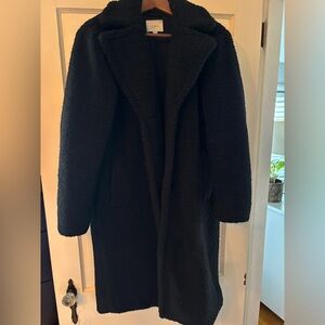 Black Womens Loft Teddy Coat size small. Excellent condition.